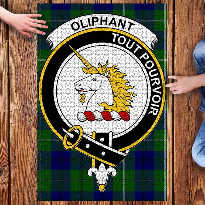 Scottish Oliphant Clan Crest Tartan Jigsaw Puzzle 3