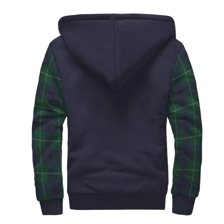 Scottish Oliphant Clan Crest Tartan Plaid Sleeve Sherpa Hoodie