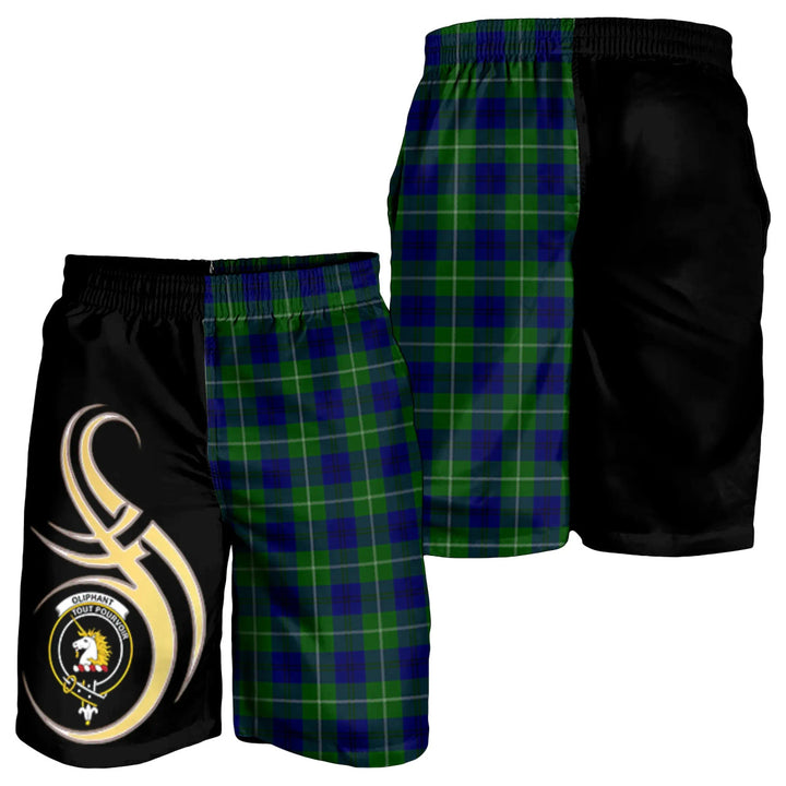 Scottish Oliphant Modern Clan Crest Tartan Believe in Me Men's Shorts