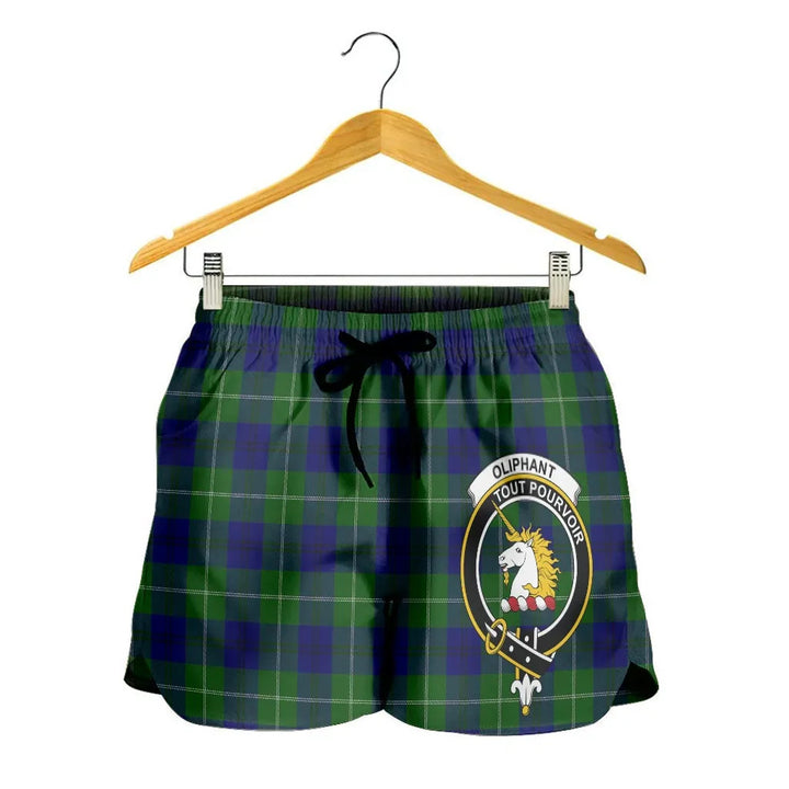 Scottish Oliphant Modern Clan Crest Tartan Women Shorts