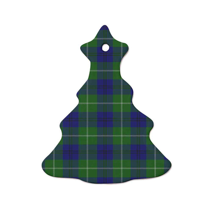 Scottish Oliphant Modern Clan Tartan Ceramic Ornament  Tree Shape Tartan Plaid