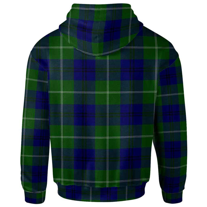 Scottish Oliphant Modern Clan Tartan Hoodie Back Side Tartan Plaid