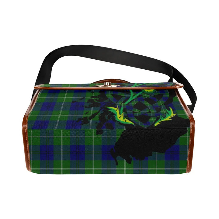 Scottish Oliphant Modern Clan Tartan Waterproof Canvas Bag With Thistle Tartan Plaid 5