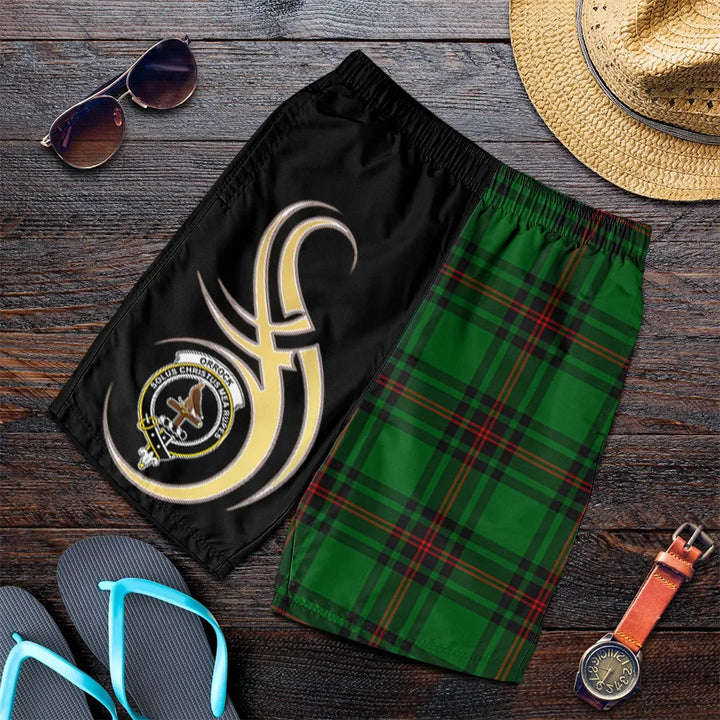 Scottish Orrock Clan Crest Tartan Believe in Me Men's Shorts
