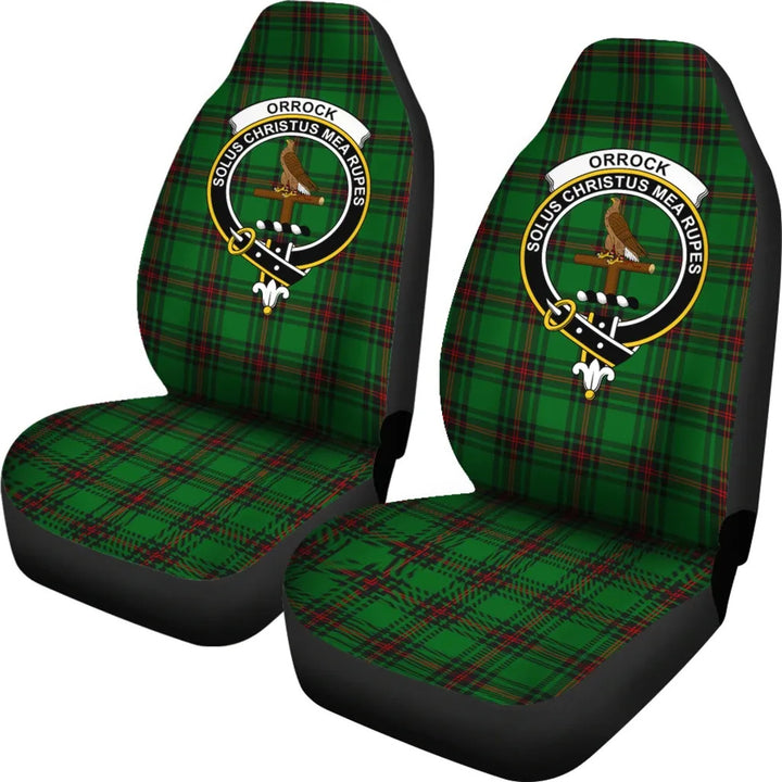 Scottish Orrock Clan Crest Tartan Car Seat Covers 1