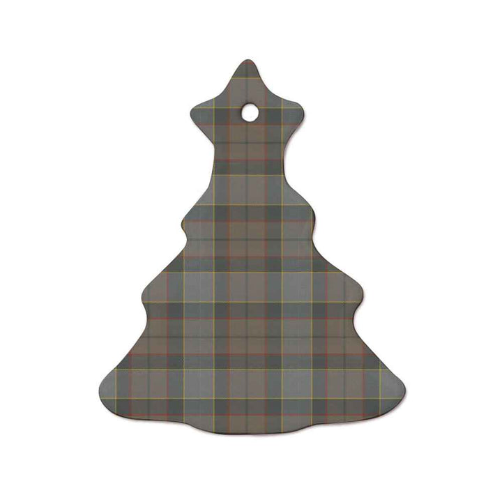 Scottish Outlander Fraser Clan Tartan Ceramic Ornament  Tree Shape Tartan Plaid