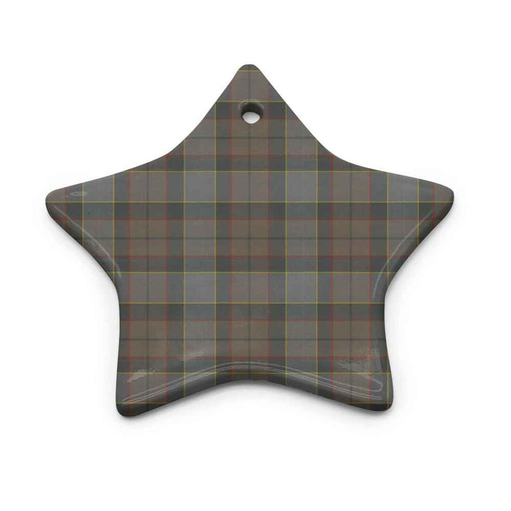 Scottish Outlander Fraser Clan Tartan Ceramic Ornament Star Shape Tartan Plaid