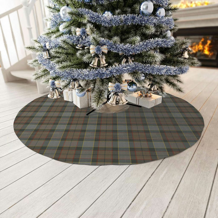 Scottish Outlander Fraser Clan Tartan Christmas Tree Skirt No Tassels 3 Tartan Plaid