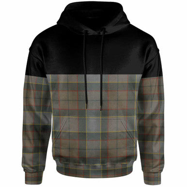 Scottish Outlander Fraser Clan Tartan Hoodie - Horizontal Style Front Side Tartan Plaid