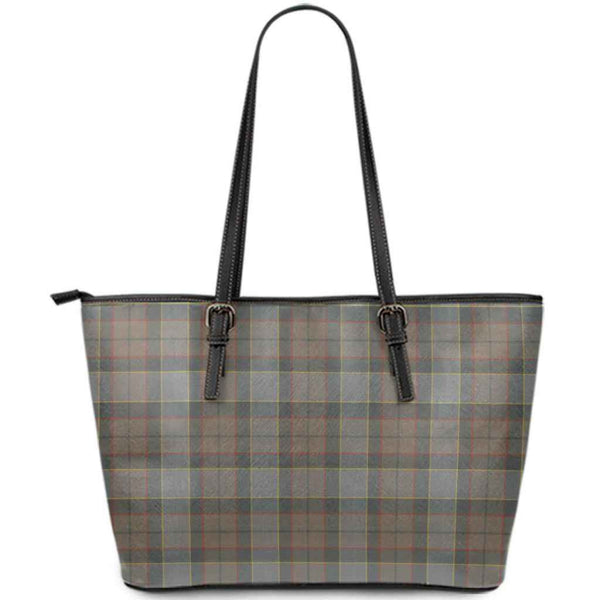 Scottish Outlander Fraser Clan Tartan Leather Tote Tartan Plaid