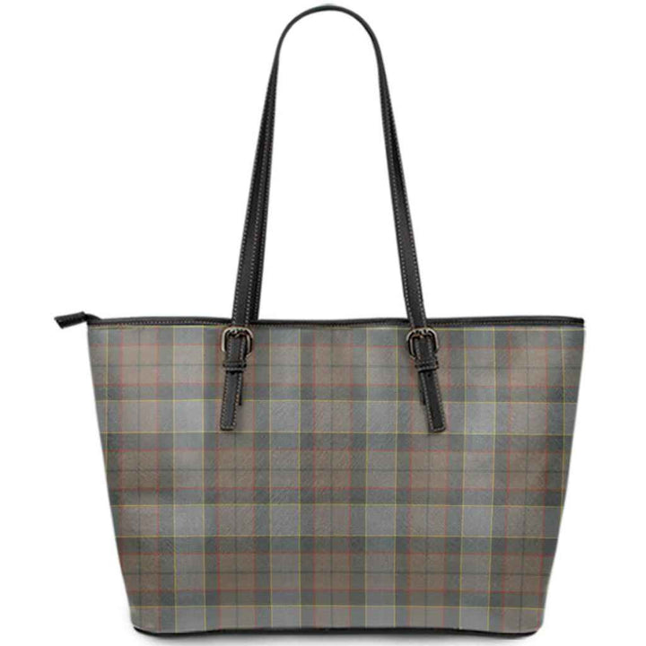 Scottish Outlander Fraser Clan Tartan Leather Tote Tartan Plaid