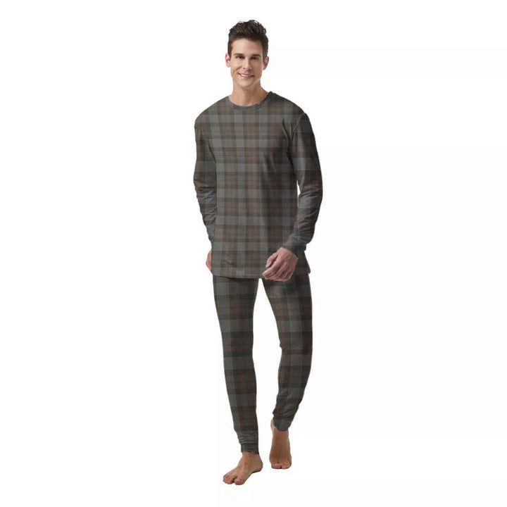 Scottish Outlander Fraser Clan Tartan Pajama Set  Men Front Side Tartan Plaid