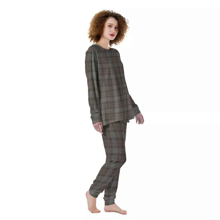 Scottish Outlander Fraser Clan Tartan Pajama Set Women Front Side Tartan Plaid