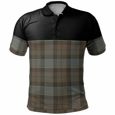 Scottish Outlander Fraser Clan Tartan Polo Shirt - Horizontal Style Front Side Tartan Plaid