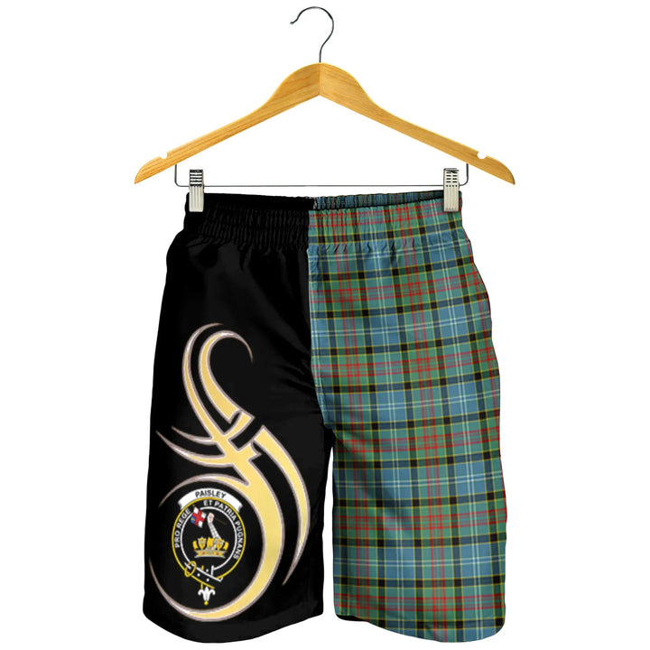 Scottish Paisley Clan Crest Tartan Believe in Me Men's Shorts