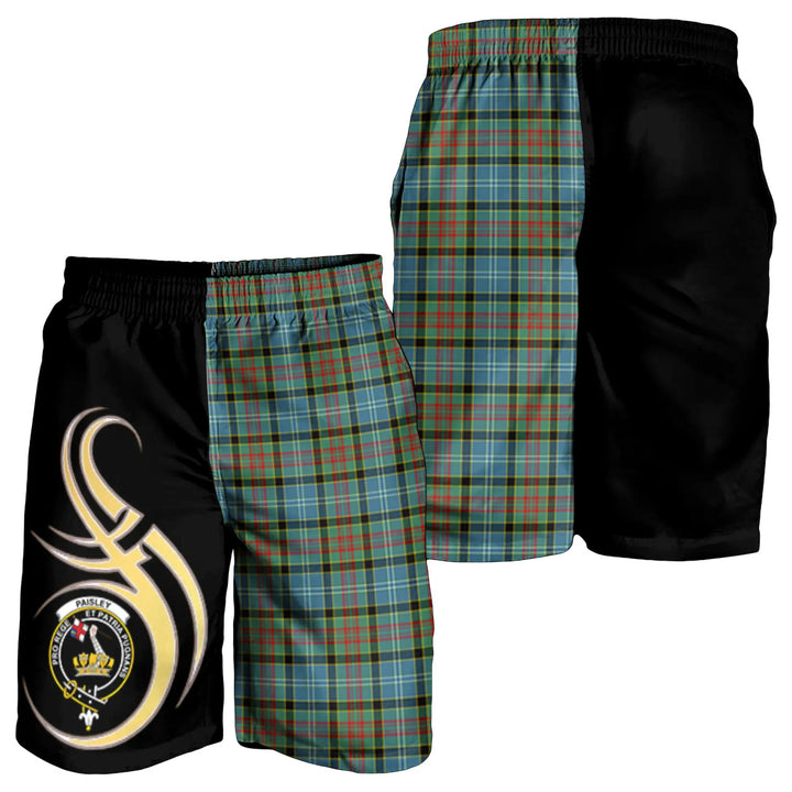 Scottish Paisley Clan Crest Tartan Believe in Me Men's Shorts