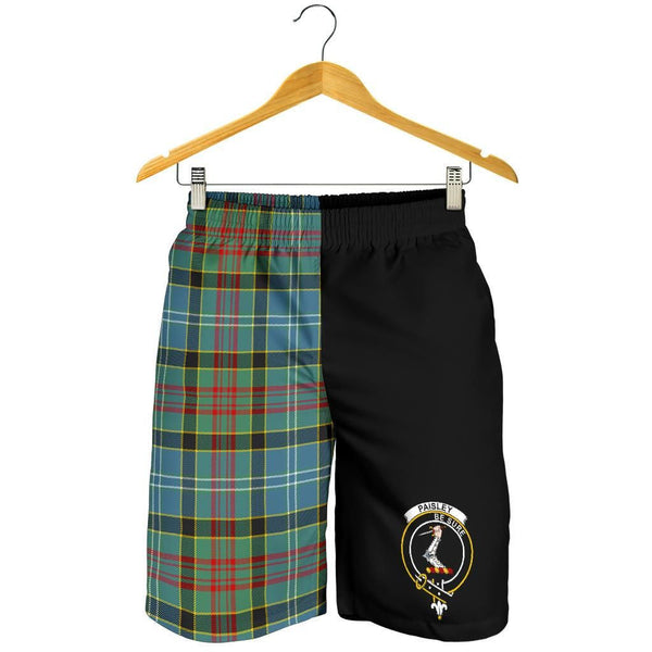 Scottish Paisley Clan Crest Tartan Half of Me Men's Shorts