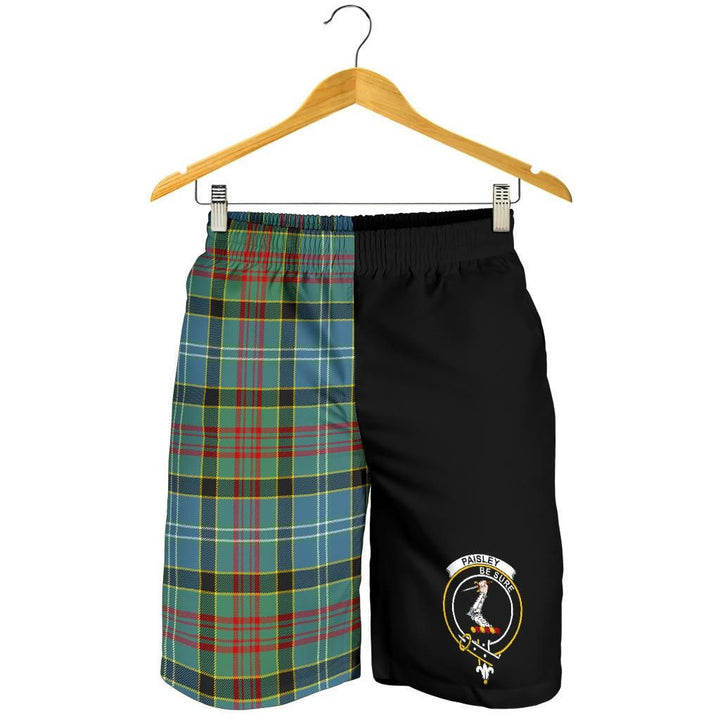 Scottish Paisley Clan Crest Tartan Half of Me Men's Shorts