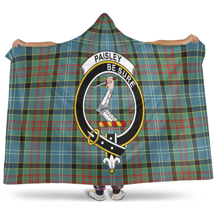 Scottish Paisley Clan Crest Tartan Hooded Blanket Tartan Plaid 1