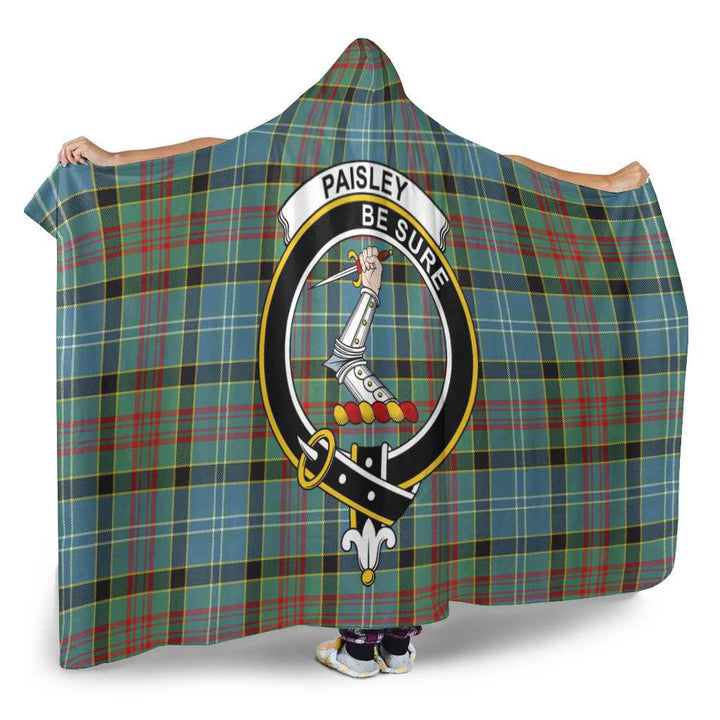 Scottish Paisley Clan Crest Tartan Hooded Blanket Tartan Plaid 2