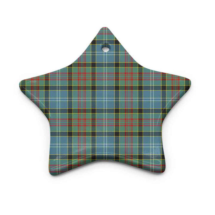 Scottish Paisley District Clan Tartan Ceramic Ornament Star Shape Tartan Plaid