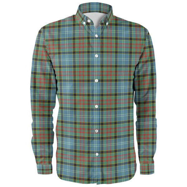Scottish Paisley District Clan Tartan Long Sleeve Shirt Front Side Tartan Plaid