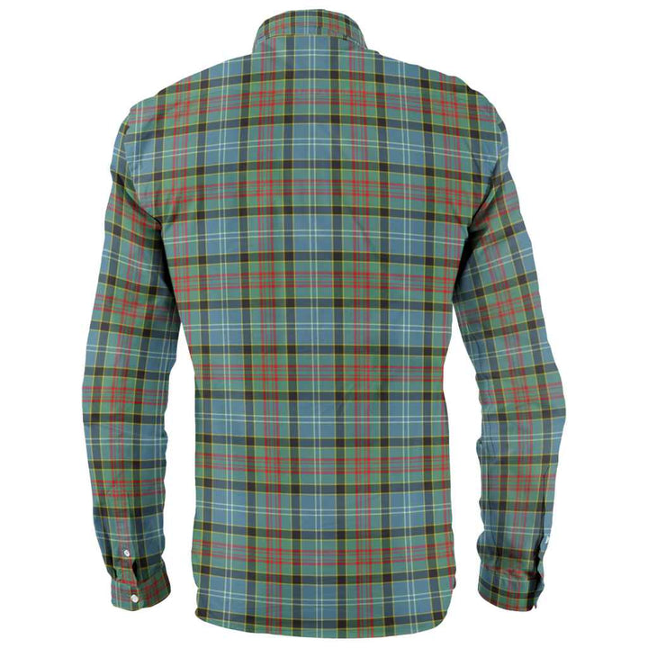 Scottish Paisley District Clan Tartan Long Sleeve Shirt Back Side Tartan Plaid