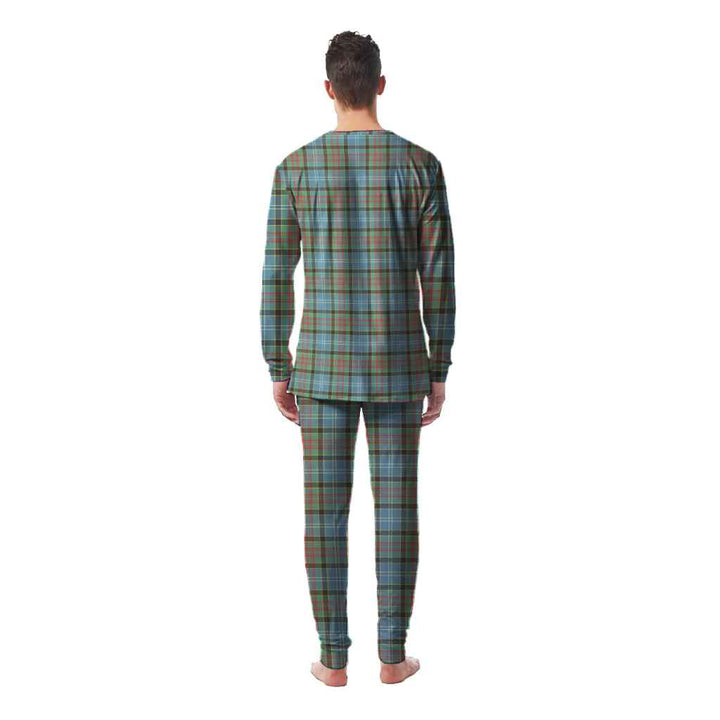 Scottish Paisley District Clan Tartan Pajama Set Men Back Side Tartan Plaid