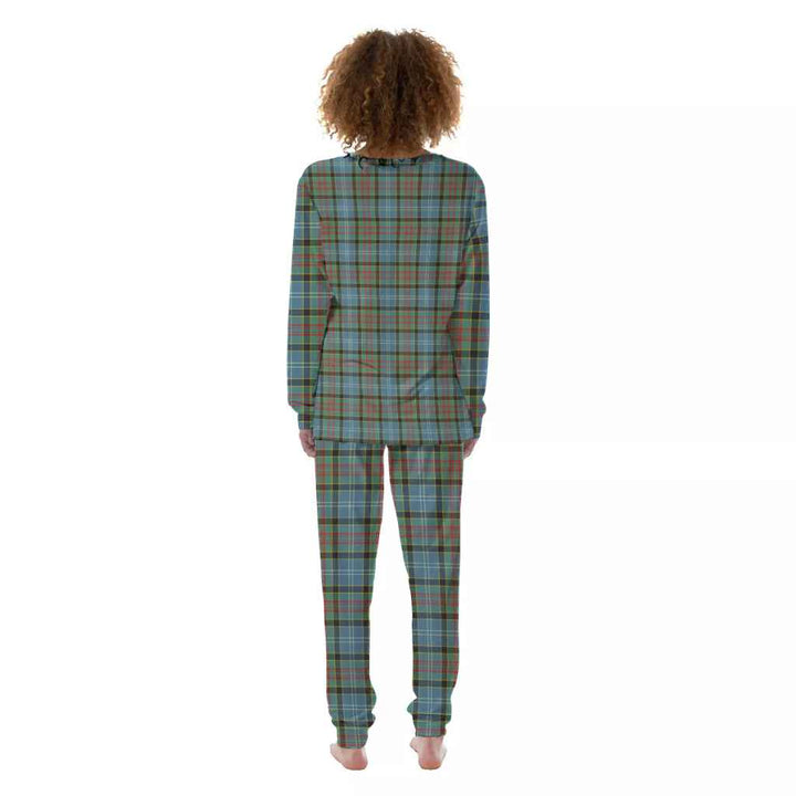 Scottish Paisley District Clan Tartan Pajama Set Women Back Side Tartan Plaid