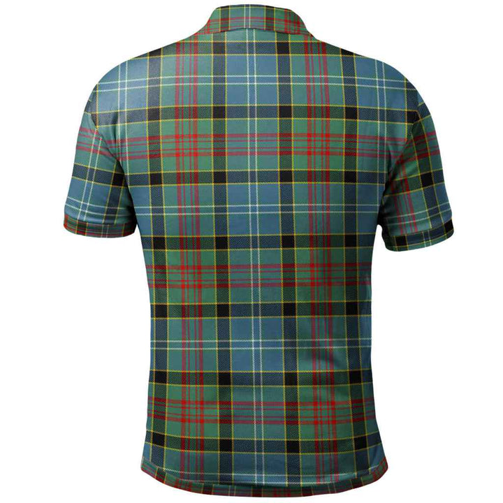 Scottish Paisley District Clan Tartan Polo Shirt Back Side Tartan Plaid