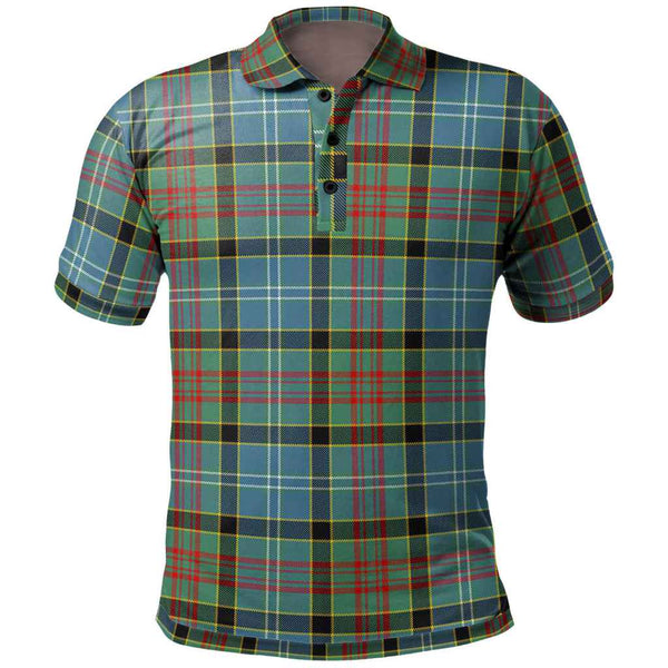 Scottish Paisley District Clan Tartan Polo Shirt Front Side Tartan Plaid