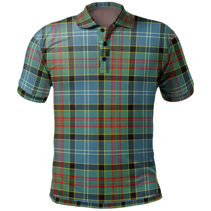 Scottish Paisley District Clan Tartan Polo Shirt Front Side Tartan Plaid