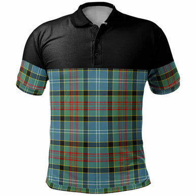 Scottish Paisley District Clan Tartan Polo Shirt - Horizontal Style Front Side Tartan Plaid