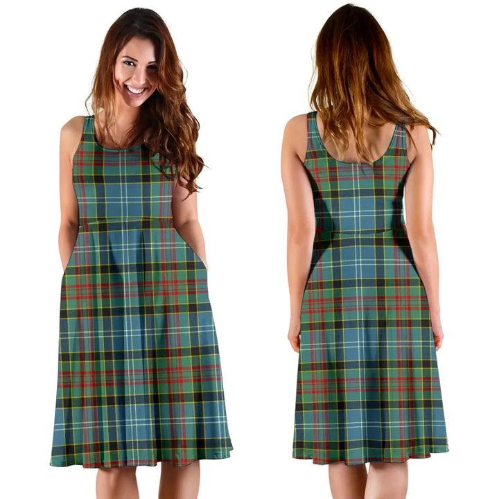 Scottish Paisley District Clan Tartan Women Midi Dress