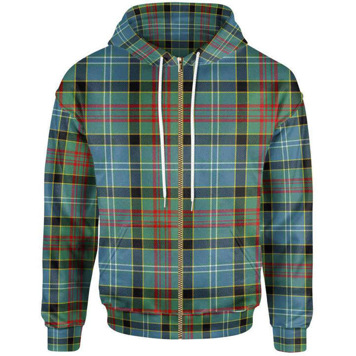 Scottish Paisley District Clan Tartan Hoodie Zip Tartan Plaid