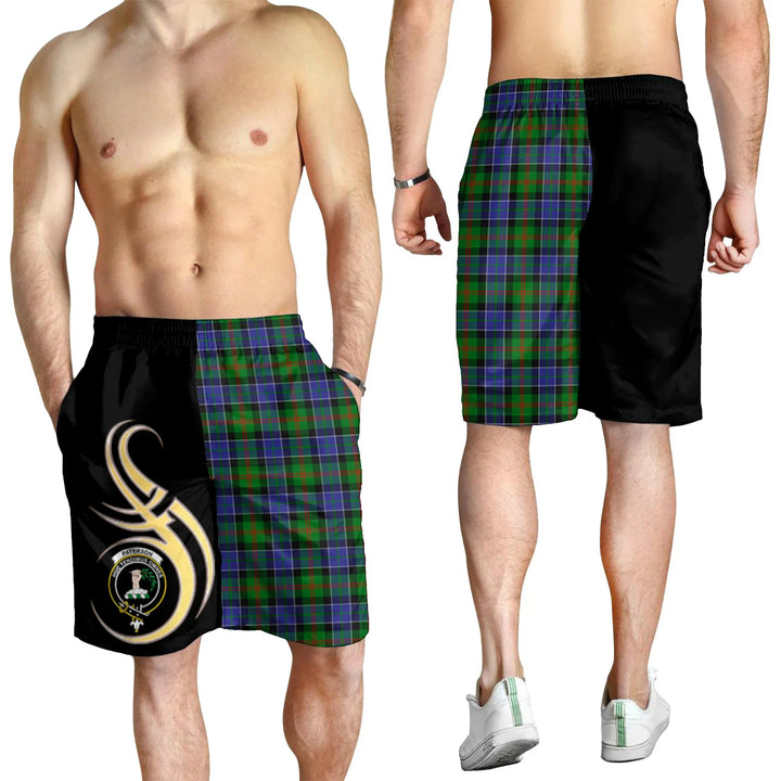 Scottish Paterson Clan Crest Tartan Believe in Me Men's Shorts