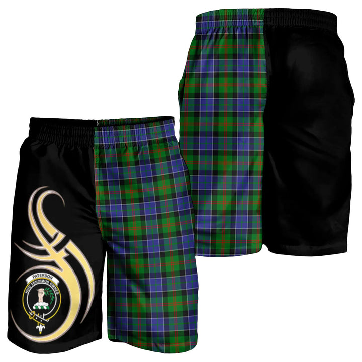 Scottish Paterson Clan Crest Tartan Believe in Me Men's Shorts