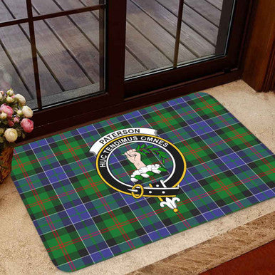 Scottish Paterson Clan Crest Tartan Door Mat Tartan Plaid 1