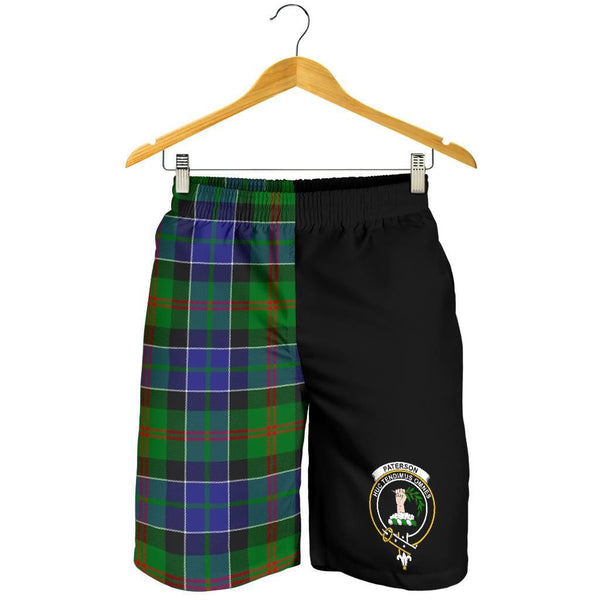 Scottish Paterson Clan Crest Tartan Half of Me Men's Shorts