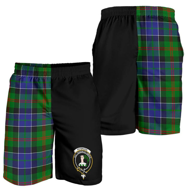 Scottish Paterson Clan Crest Tartan Half of Me Men's Shorts