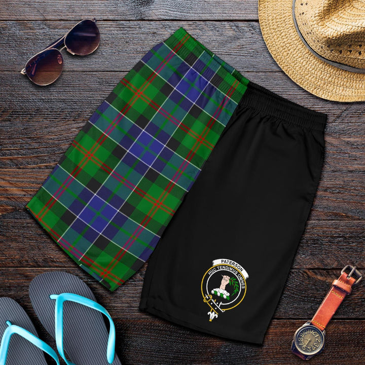 Scottish Paterson Clan Crest Tartan Half of Me Men's Shorts