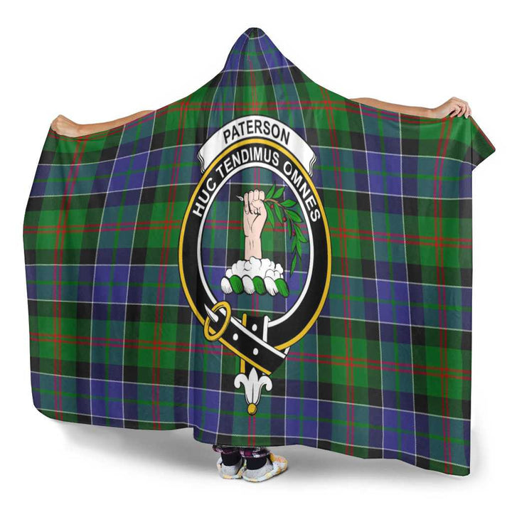 Scottish Paterson Clan Crest Tartan Hooded Blanket Tartan Plaid 3