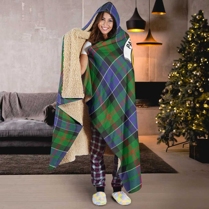 Scottish Paterson Clan Crest Tartan Hooded Blanket Tartan Plaid 6