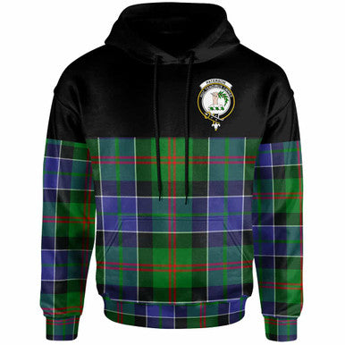 Scottish Paterson Clan Crest Tartan Hoodie - Horizontal Style Front Side Tartan Plaid