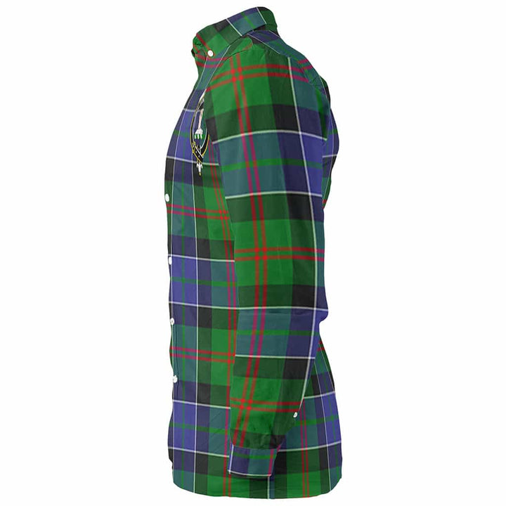 Scottish Paterson Clan Crest Tartan Long Sleeve Shirt Tartan Plaid