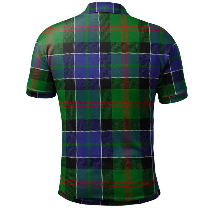 Scottish Paterson Clan Crest Tartan Polo Shirt Back Side Tartan Plaid