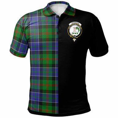 Scottish Paterson Clan Crest Tartan Polo Shirt - Half in Me Front Side Tartan Plaid