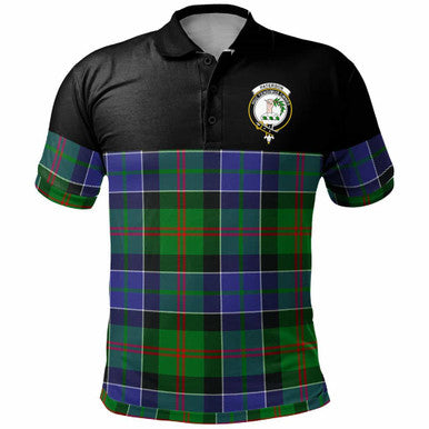 Scottish Paterson Clan Crest Tartan Polo Shirt - Horizontal Style Front Side Tartan Plaid