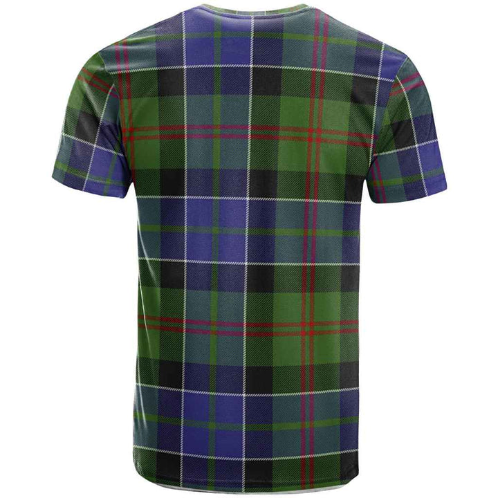 Scottish Paterson Clan Crest Tartan T-Shirt Back Side Tartan Plaid