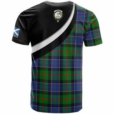 Scottish Paterson Clan Crest Tartan T-Shirt - Scotland Forever Style Back Side Tartan Plaid
